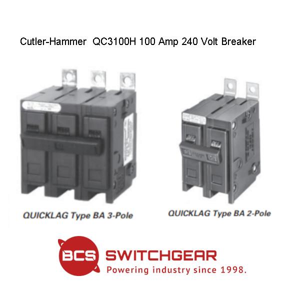 Cutler-Hammer_QC3100H_100_Amp_240_Volt_Breaker_Replacement_Part